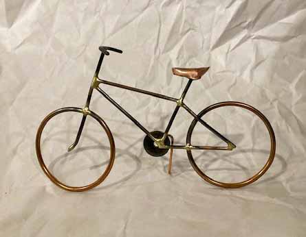 Small Bicycle in Copper - Upright